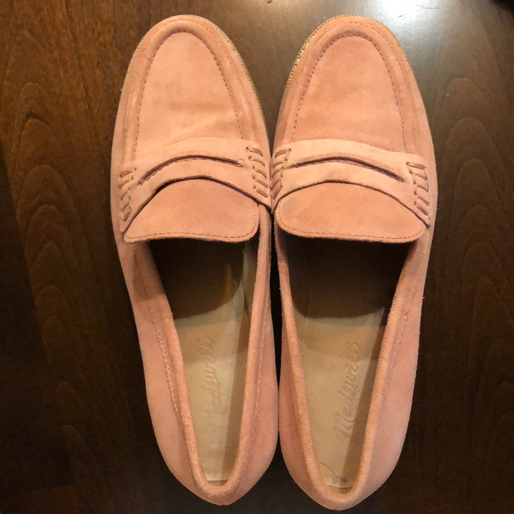 Madewel Elinor Loafer in Pink Suede